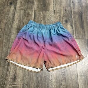 TACO‎ Board Shorts Mens Small Blue Pink Ombre Wavy Pattern Swim Trunks